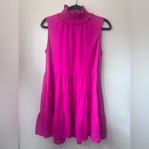 Amanda Uprichard Nadia Dress in Hot Pink